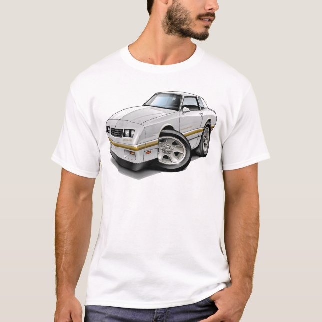 T-shirt Voiture 1983-88 de Blanc-Or de Monte Carlo (Devant)