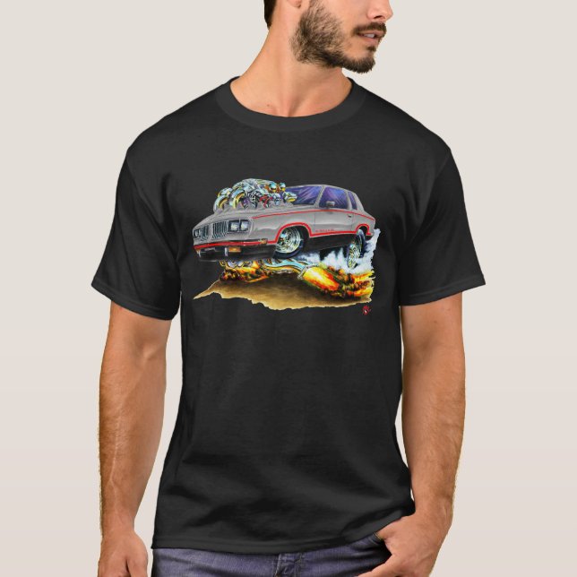 T-shirt Voiture 1984-88 Gris-Noire de Hurst Olds (Devant)