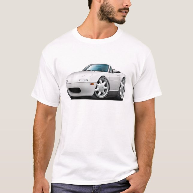 T-shirt Voiture 1990-98 de blanc de Miata (Devant)