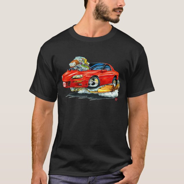 T-shirt Voiture 1998-02 de rouge de Camaro (Devant)