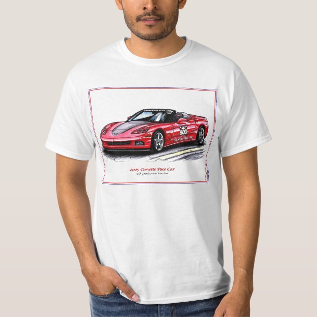 T-shirt Voiture 2005 de pas d'Indy 500 Corvette (Devant)