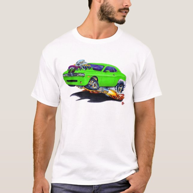 T-shirt Voiture 2008-10 verte de challengeur (Devant)