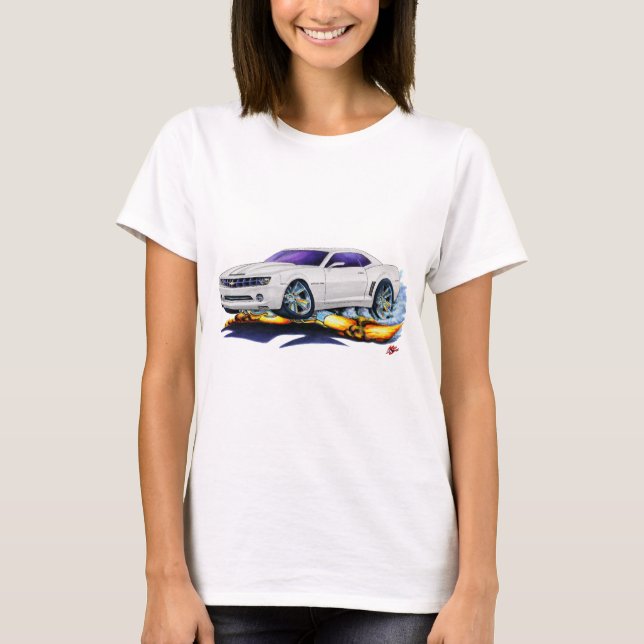 T-shirt Voiture 2010 de blanc de Camaro (Devant)