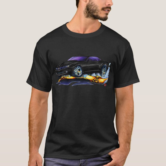 T-shirt Voiture 2010 noire de Camaro (Devant)