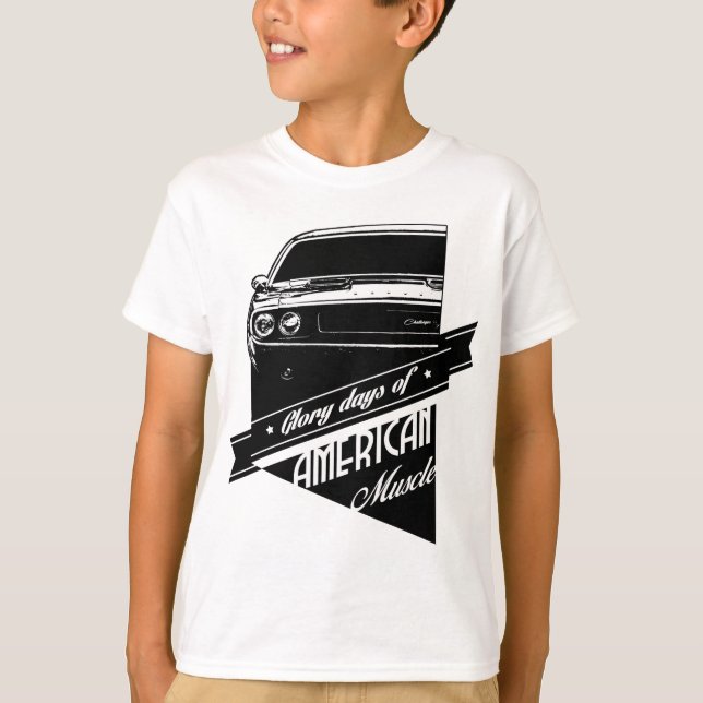 T-shirt Voiture américaine de muscle le challengeur 1970 (Devant)