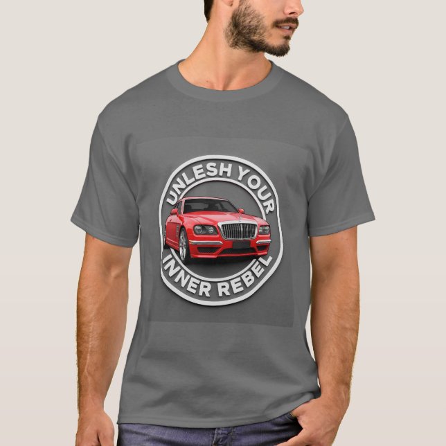 T-shirt Voiture Ancienne Rouge (Devant)