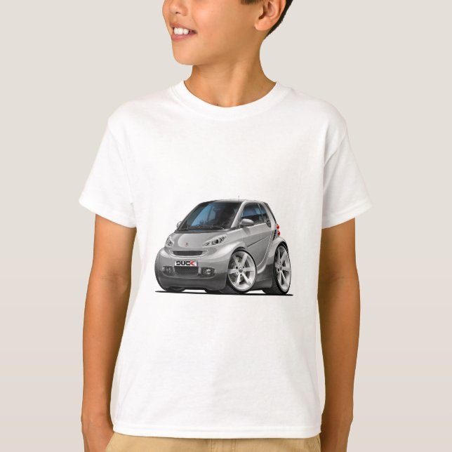 T-shirt Voiture argentée intelligente (Devant)