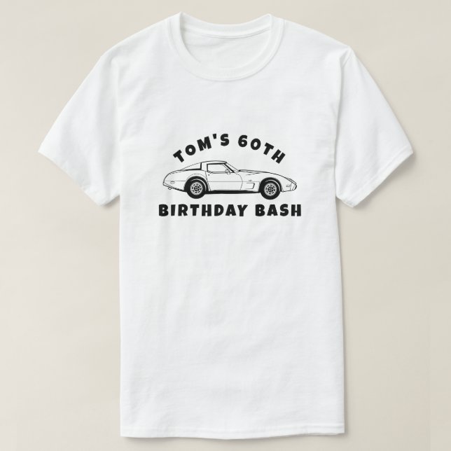 T-shirt Voiture classique 1979 Chevrolet Corvette illustra (Design devant)