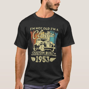 T-shirt Voiture classique 70 ans Vintage 1953 70e annivers