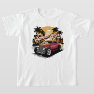 T-shirt Voiture Classique Ambiance Estivale