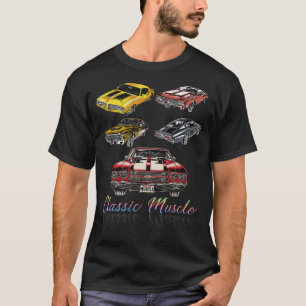 T-shirt Voiture Classique American Muscle Cars Novelty T-S