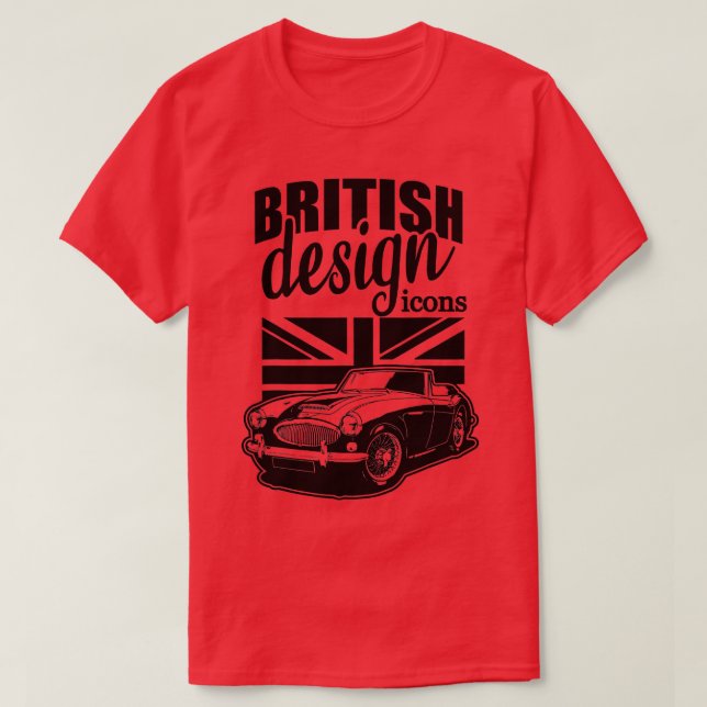 T-shirt Voiture classique britannique Austin Healey (Design devant)