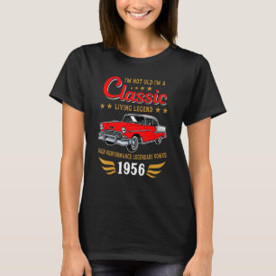 T-shirt Voiture Classique D'Anniversaire vintage 1956 Pour