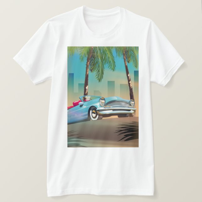 T-shirt Voiture classique rétro (Design devant)