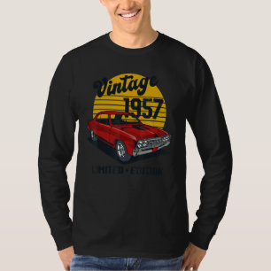 T-shirt Voiture classique vintage 1957 Edition 65e anniver