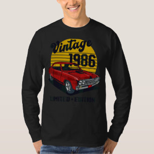 T-shirt Voiture classique vintage 1986 36e anniversaire