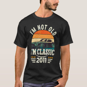 T-shirt Voiture classique vintage 2011 1 ans 11e anniversa