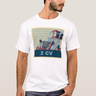 T-shirt Voiture classique vintage française, style d'art