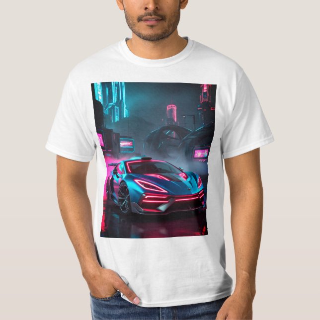 T-shirt Voiture Cyberpunk (Devant)