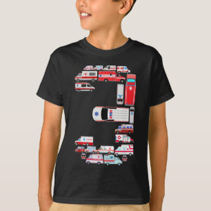 T-shirt Voiture D'Ambulance Pour Garçons Enfants 3 Ans  