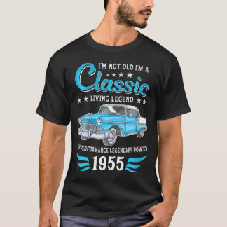 T-shirt Voiture D'Anniversaire 1955 Pour Légendes Nées En