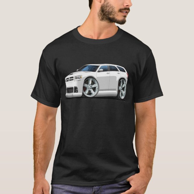T-shirt Voiture de blanc de magnum de Dodge (Devant)
