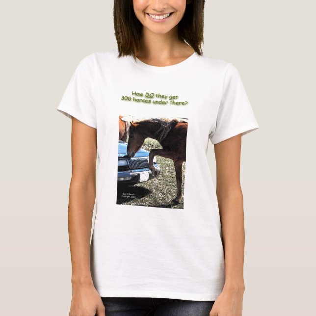 T-shirt Voiture de cheval 300 drôle (Devant)