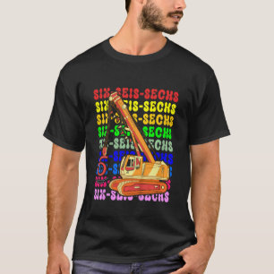 T-shirt Voiture de construction pour enfants 6e anniversai