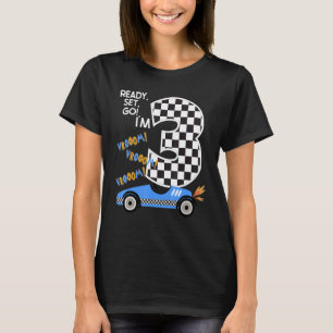 T-shirt Voiture de course 3e anniversaire de la fête de co