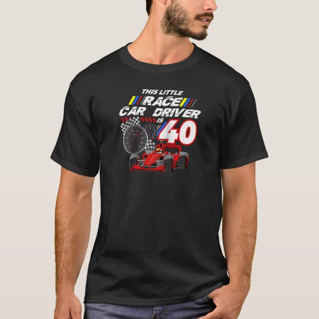 T-shirt Voiture de course 40e Anniversaire Costume Racer C (Devant)