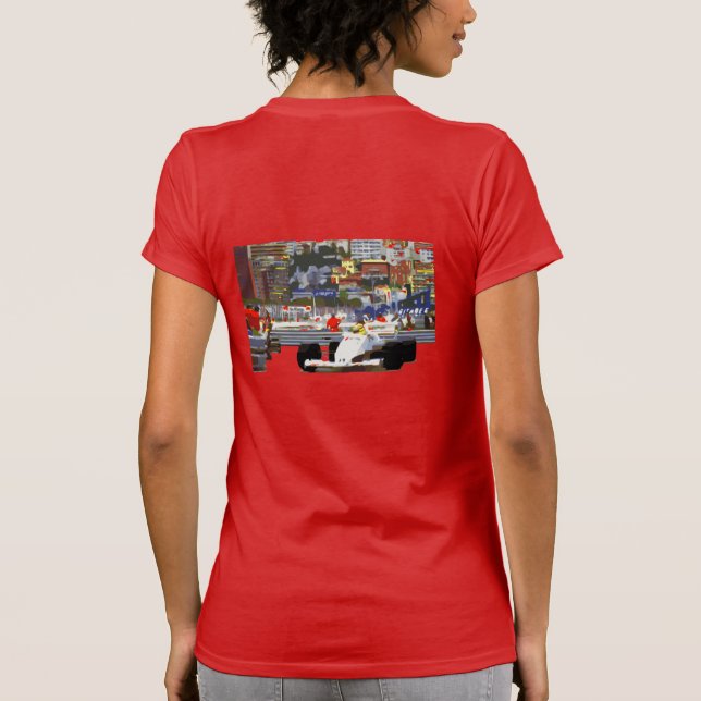 T-shirt VOITURE DE COURSE BLANCHE - Circuit urbain (Dos)