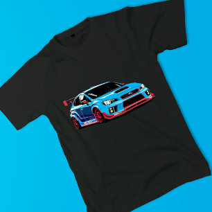 T-shirt Voiture de course Blue Subaru WRX STI