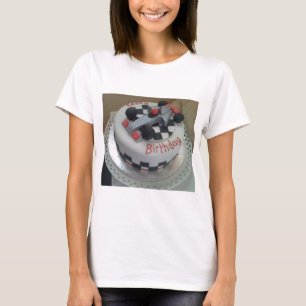 T-shirt voiture de course d'anniversaire heureuse