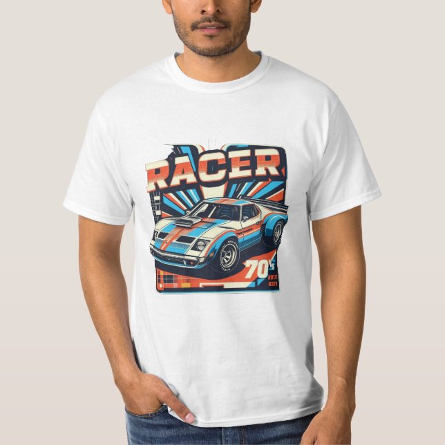 T-shirt Voiture de course des années 70 (Devant)