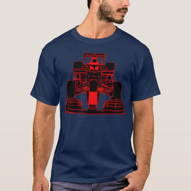 T-shirt Voiture de course formule voiture de course rouge  (Devant)