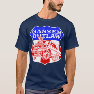 T-shirt Voiture de course Gasser Outlaw Classe de traîneau