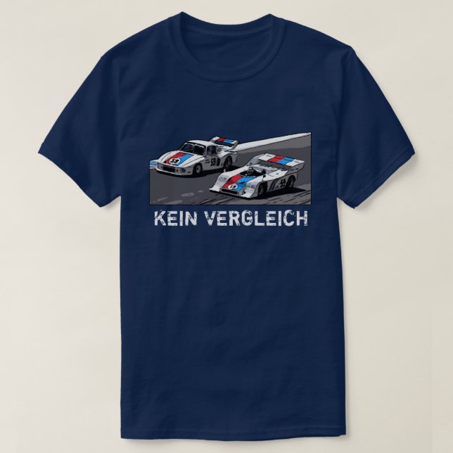 T-SHIRT VOITURE DE COURSE - KEIN VERGLEICH (Design devant)