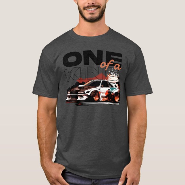 T-shirt Voiture de course personnalisée avec explosion de  (Devant)