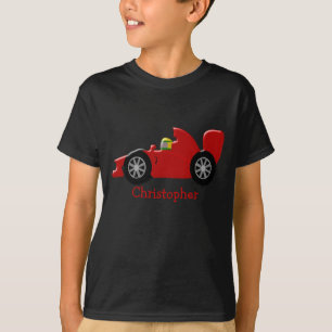 T-shirt Voiture de course rouge personnalisée
