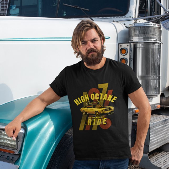 T-shirt Voiture de musculation à haute octane Côte Ouest (Créateur téléchargé)