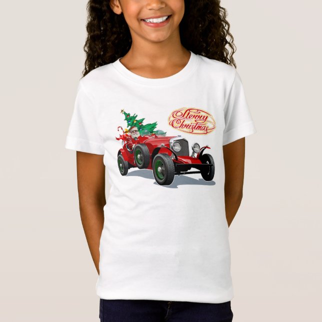 T-Shirt Voiture de Noël vintage (Devant)
