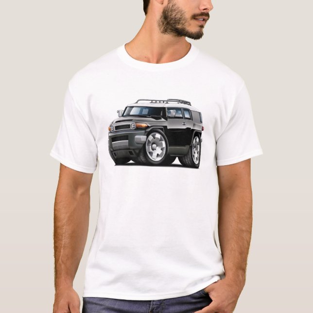 T-shirt Voiture de noir de croiseur des FJ (Devant)