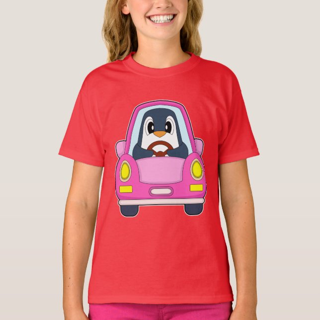 T-shirt Voiture de pingouin (Devant)