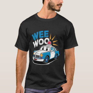T-shirt Voiture de police drôle Wee Woo mignonne