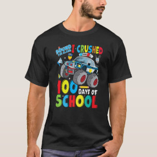 T-shirt Voiture de police Monster Truck 100 jours d'école