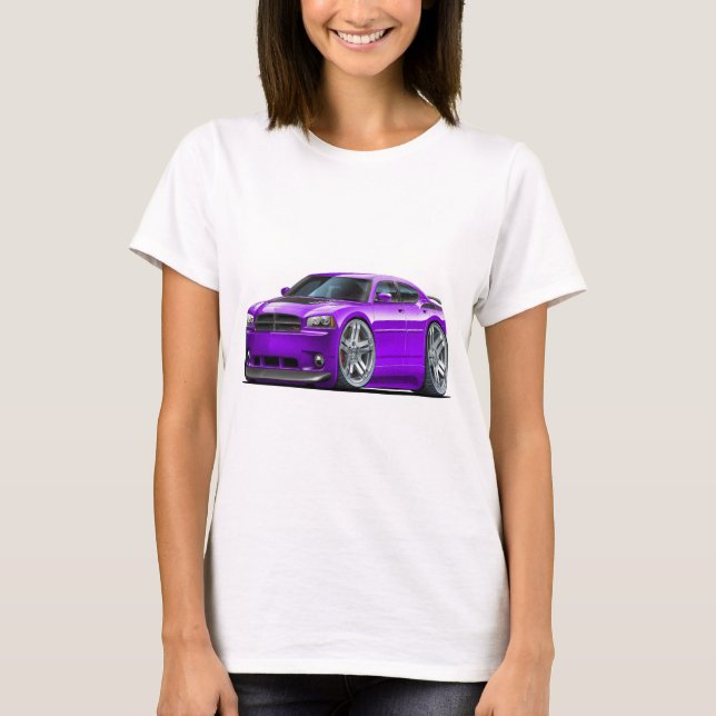 T-shirt Voiture de pourpre de Daytona de chargeur de Dodge (Devant)