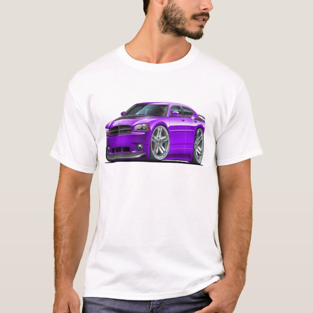 T-shirt Voiture de pourpre de Daytona de chargeur de Dodge (Devant)