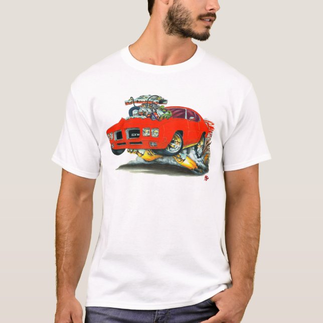 T-shirt Voiture de rouge de 1970 GTO (Devant)