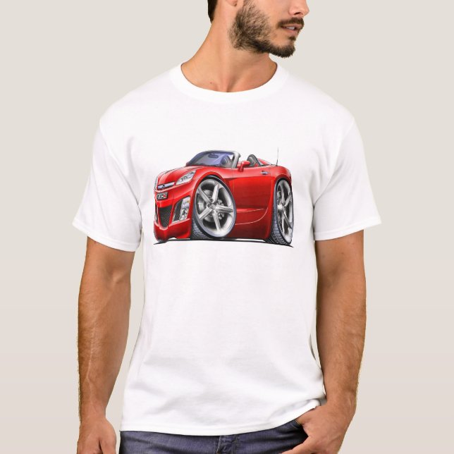 T-shirt Voiture de rouge de ciel (Devant)