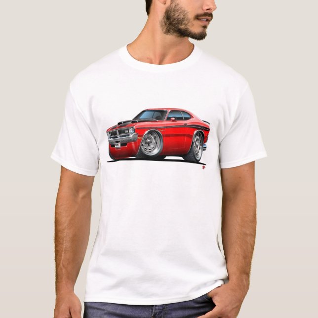 T-shirt Voiture de rouge de démon de Dodge (Devant)